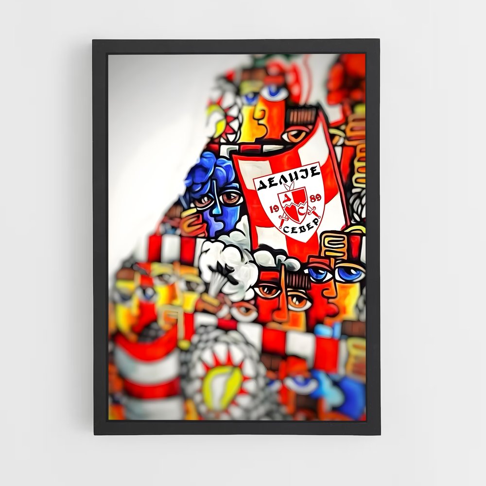 Poster Red star respectées – affiche Basketball (vue 2)